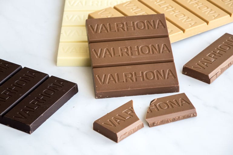 Plaques de chocolat ValRhôna